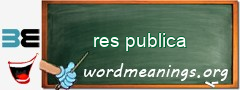 WordMeaning blackboard for res publica